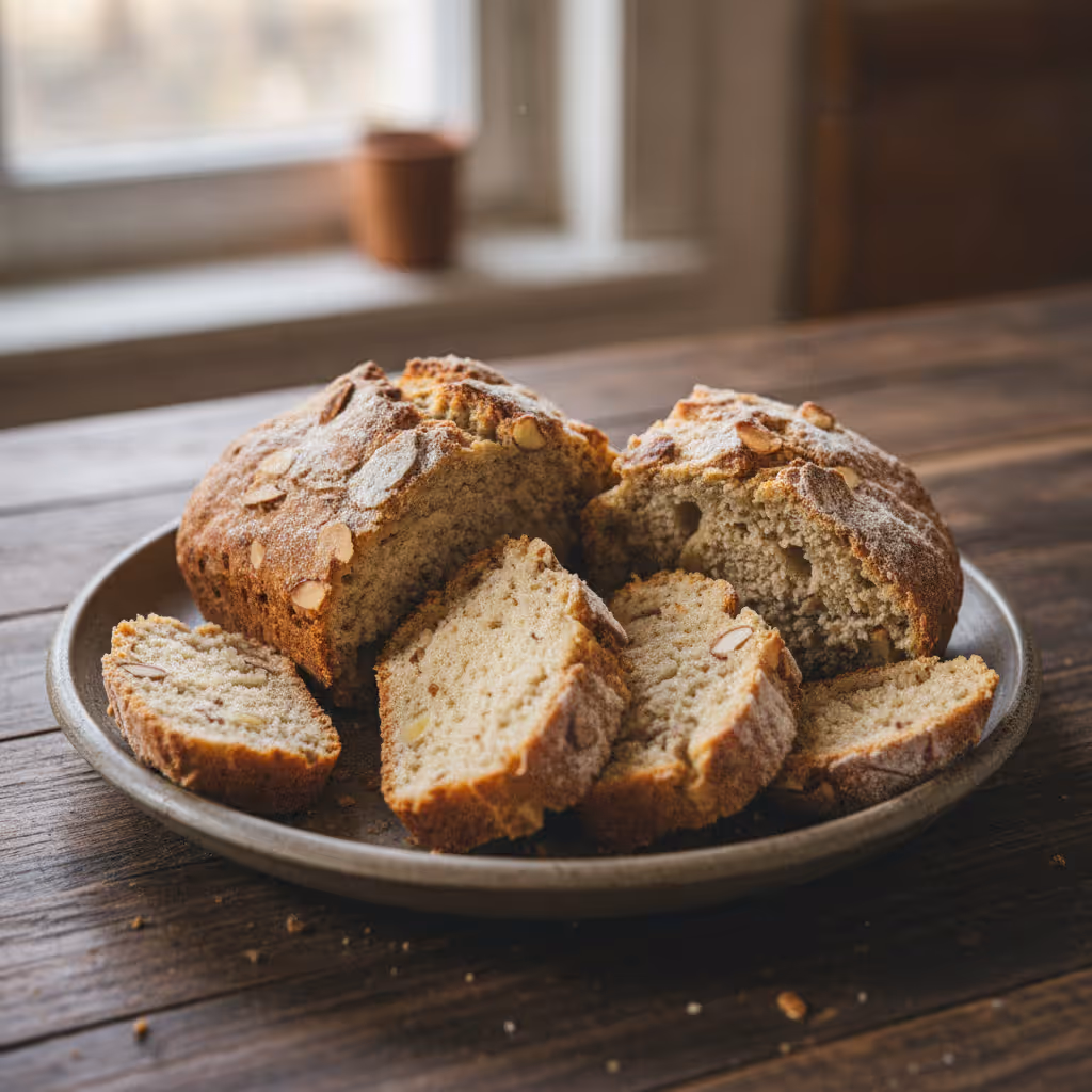 Almond Yogurt Bread, ready to serve