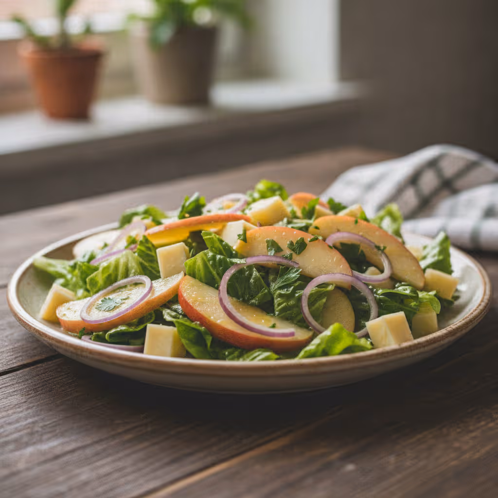 Apple & Cheese Salad, ready to serve