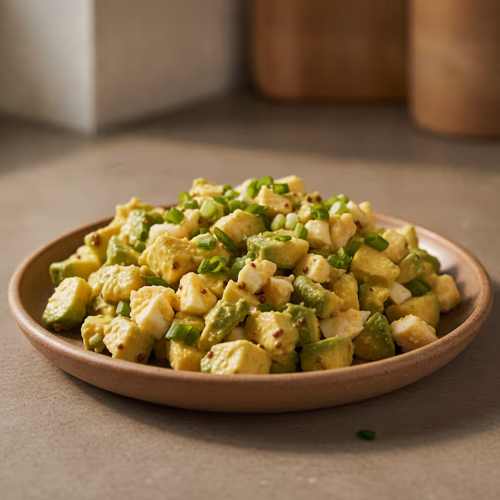 Avocado Egg Salad, ready to serve