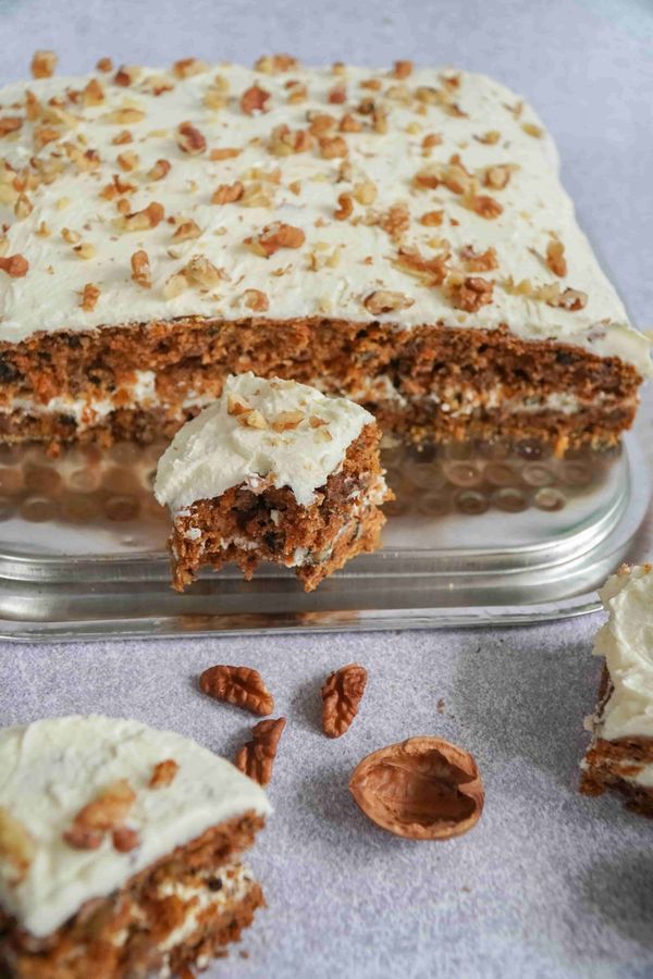 Gluten-Free Carrot Cake, ready to serve