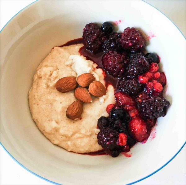 Low Carb Almond Porridge, ready to serve