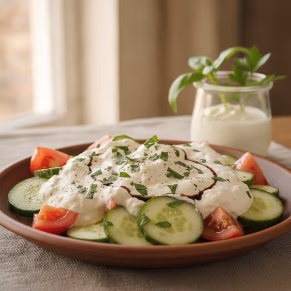 Oil-Free Salad Dressing with Low-Fat Quark