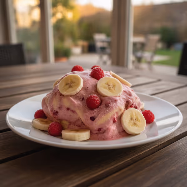 Creamy Raspberry Banana Ice Cream