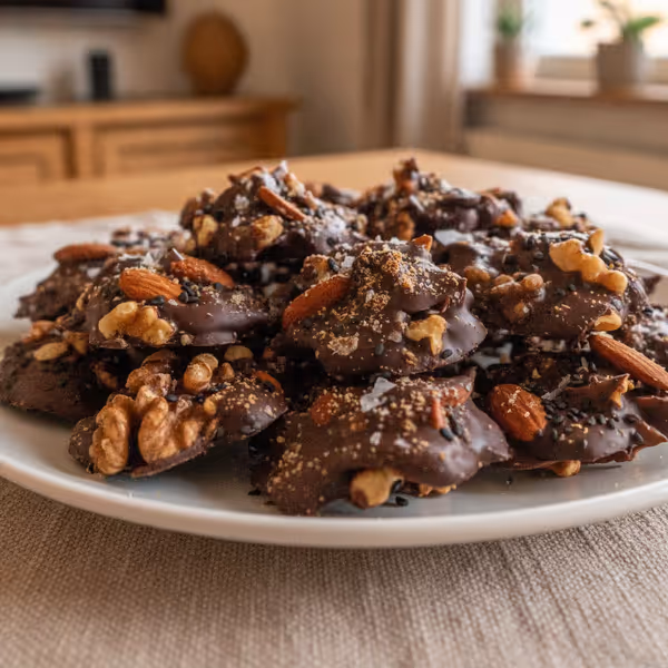 Čokoládové crossies s ořechy a fleur de sel