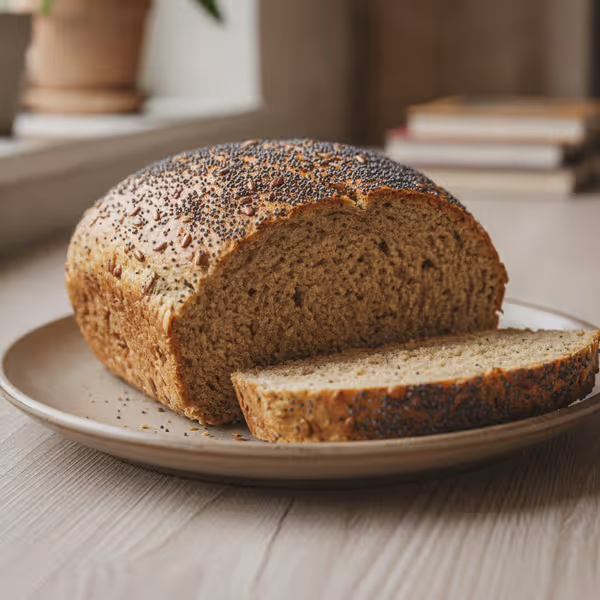Kořeněný low carb chléb s mákem