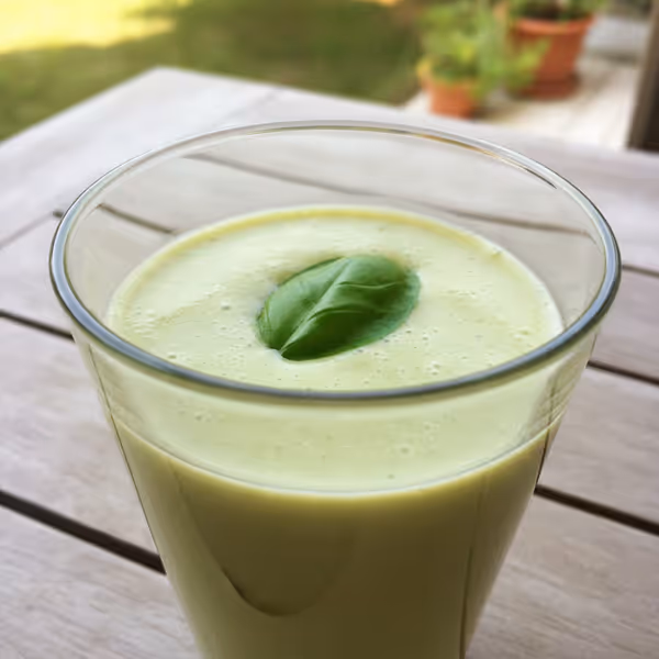 Smoothie με κολοκυθάκι, έτοιμο για σερβίρισμα