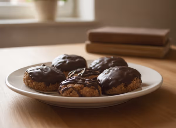 Low carb mézeskalács, tálalva