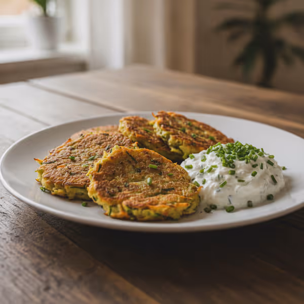 Bolinhos de Cenoura e Courgette com Quark de Ervas