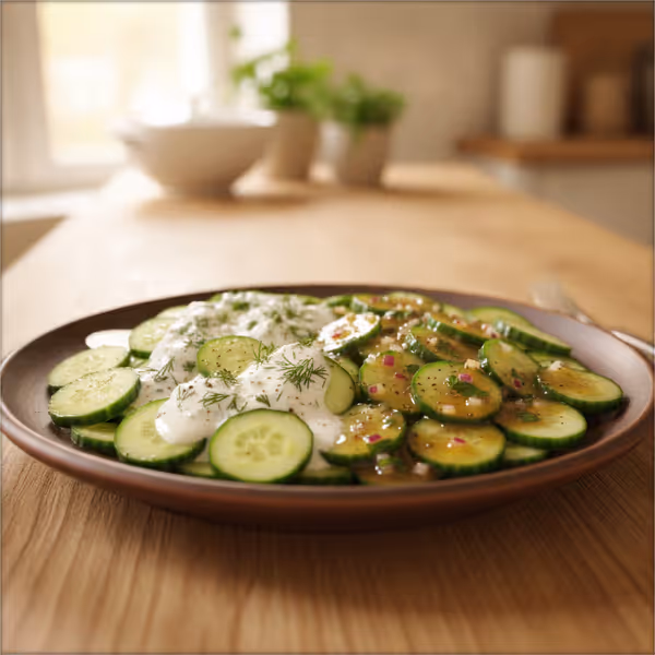 Molhos para salada de pepino