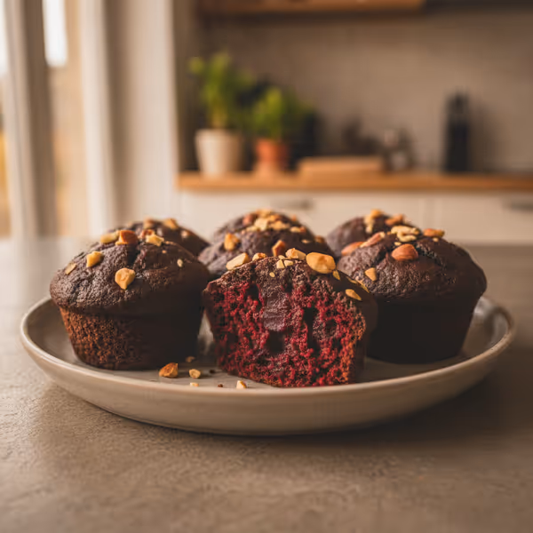 Muffins de Chocolate com Beterraba