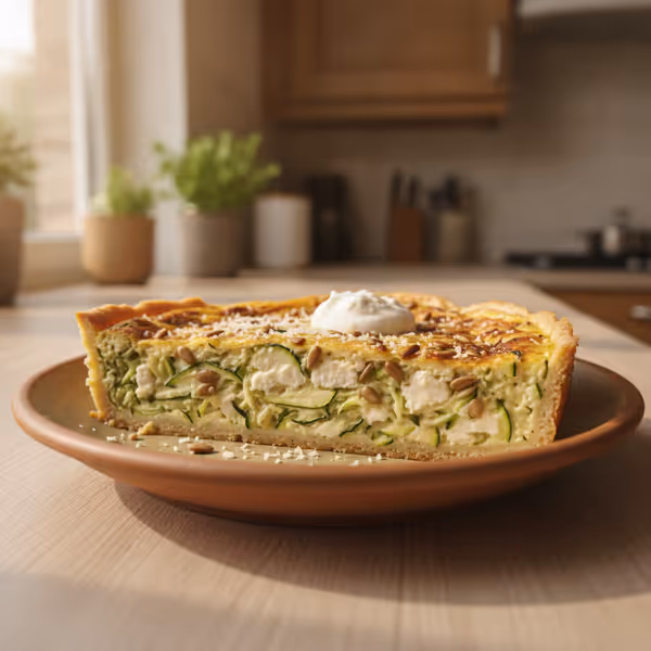 Quiche Low Carb com Queijo de Ovelha e Courgette
