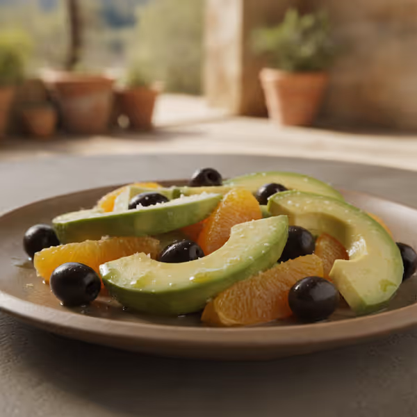 Salada de Abacate e Laranja