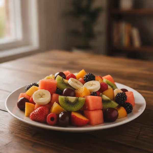 Salada de fruta colorida com melancia