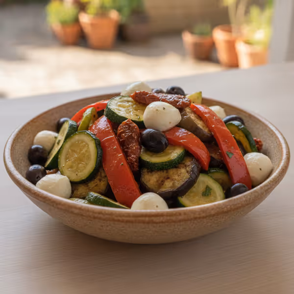 Salada mediterrânica de legumes