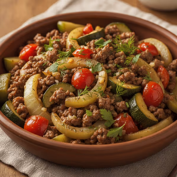 Salteado de Funcho com Carne Picada