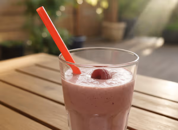 Smoothie de Frutos Vermelhos e Leite de Coco