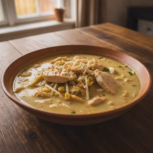 Sopa tailandesa de coco